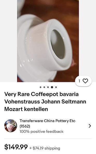 Home & Garden: Bokal nov Johann Seltmann Bavaria,Mocartova forma 70te. Redak bokal at lalafo.rs — 6 Home & Garden: Bokal nov Johann Seltmann Bavaria,Mocartova forma 70te. Redak bokal — 6