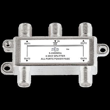 RF razdelnik na 4, otpor 75 Ohm, niklovano kućište, opseg 5-2400 MHz at lalafo.rs — 1 RF razdelnik na 4, otpor 75 Ohm, niklovano kućište, opseg 5-2400 MHz — 1