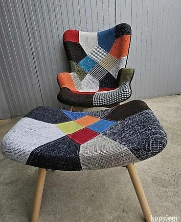 Table bases: KLUB FOTELJA + TABURE - Patchwork Štof - stolice MODERNE, SAVREMENE i at lalafo.rs — 2 Table bases: KLUB FOTELJA + TABURE - Patchwork Štof - stolice MODERNE, SAVREMENE i — 2