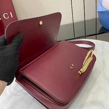 Gucci torba preko ramena – bordo koža - Model: strukturisana na lalafo.rs — 3 Gucci torba preko ramena – bordo koža - Model: strukturisana — 3