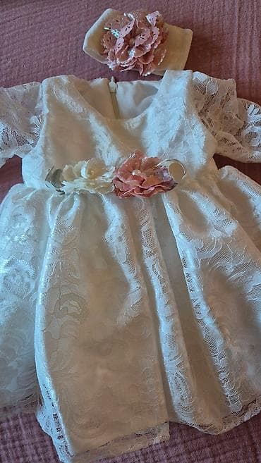 Haljinica za bebe od 0 do 6 meseci Nova, nije nošena. Traka za kosu na lalafo.rs — 2 Haljinica za bebe od 0 do 6 meseci Nova, nije nošena. Traka za kosu — 2