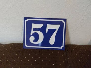 KUĆNI BROJ 57 - Metalna tabla Kućni brojevi su izrađeni na na lalafo.rs KUĆNI BROJ 57 - Metalna tabla Kućni brojevi su izrađeni na