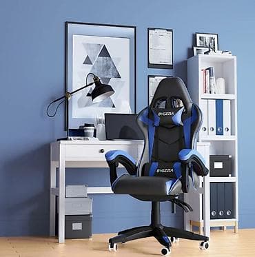 Office Furniture: Gejming stolica BIGZZIA – crno-plava - Ergonomski dizajn sa visokim at lalafo.rs — 2 Office Furniture: Gejming stolica BIGZZIA – crno-plava - Ergonomski dizajn sa visokim — 2