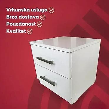 🤍 Noćni ormarić 2F – beli 🤍 ✔ Izrađen od najkvalitetnije EGGER na lalafo.rs — 2 🤍 Noćni ormarić 2F – beli 🤍 ✔ Izrađen od najkvalitetnije EGGER — 2