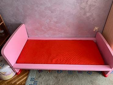 Ikea Mammut roze krevet za devojčice 180x90, sa letvicama (podnica) i na lalafo.rs — 3 Ikea Mammut roze krevet za devojčice 180x90, sa letvicama (podnica) i — 3