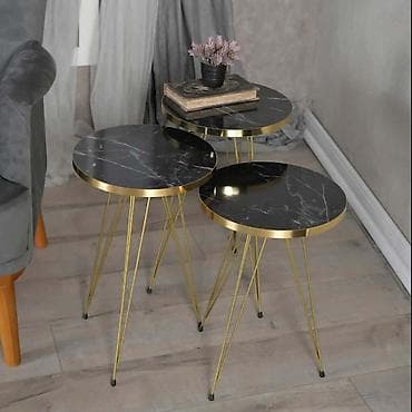 Set 3 pomoćna/klub stolića – elegantan dizajn - Okrugle ploče sa na lalafo.rs Set 3 pomoćna/klub stolića – elegantan dizajn - Okrugle ploče sa