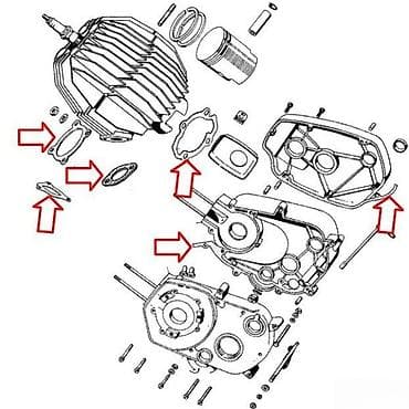 Komplet dihtunga za motor (set zaptivki) – za dvotaktni agregat male na lalafo.rs Komplet dihtunga za motor (set zaptivki) – za dvotaktni agregat male