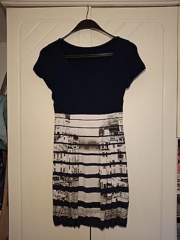 Ženska haljina, mornarski stil. - Kroj: uska silueta koja prati na lalafo.rs — 5 Ženska haljina, mornarski stil. - Kroj: uska silueta koja prati — 5