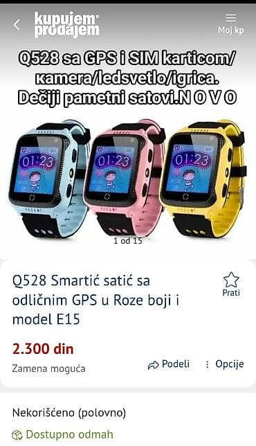 Dečiji satić smartić odličnog kvaliteta izrade!!! "q528"® poseduje at lalafo.rs — 6 Dečiji satić smartić odličnog kvaliteta izrade!!! "q528"® poseduje — 6