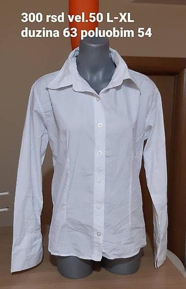 Bela klasična košulja na dugmad – ÖZ-SA Fashion - Model: ženska na lalafo.rs — 1 Bela klasična košulja na dugmad – ÖZ-SA Fashion - Model: ženska — 1