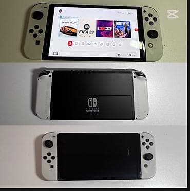 Nintendo Switch OLED (belo-crna varijanta) + dodatna oprema - Konzola na lalafo.rs Nintendo Switch OLED (belo-crna varijanta) + dodatna oprema - Konzola
