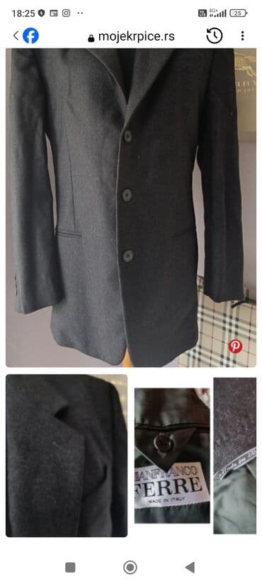 Gianfranco ferre sako, etiketa isecena (otprilike odgovara L/XL),zato na lalafo.rs Gianfranco ferre sako, etiketa isecena (otprilike odgovara L/XL),zato