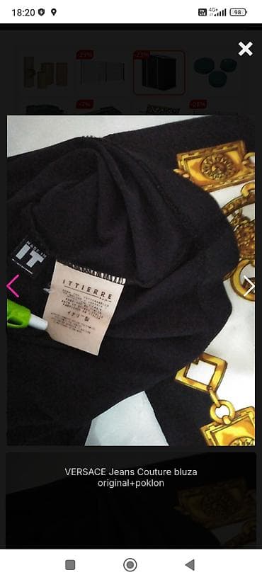 RASPRODAJA!!!Original VERSACE Jeans Couture body bluza IT. L.Rasteze na lalafo.rs — 3 RASPRODAJA!!!Original VERSACE Jeans Couture body bluza IT. L.Rasteze — 3