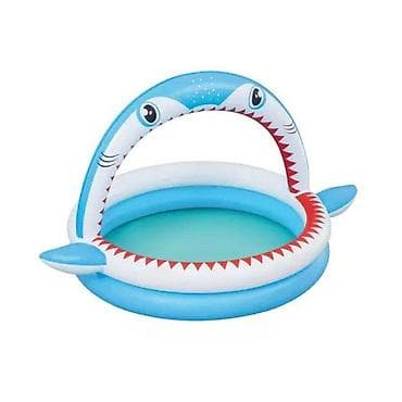 Dečiji naduvni bazen – motiv ajkule - Okrugli naduvni bazen sa 3 na lalafo.rs Dečiji naduvni bazen – motiv ajkule - Okrugli naduvni bazen sa 3