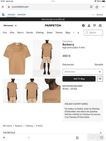 Men's T-shirt Burberry, bоја - Crna na lalafo.rs — 5 Men's T-shirt Burberry, bоја - Crna — 5