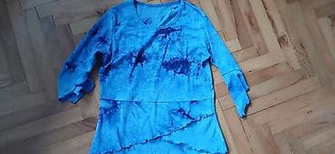 Plava ženska bluza s tie-dye efektom. - Materijal: lagan, mekan sa na lalafo.rs Plava ženska bluza s tie-dye efektom. - Materijal: lagan, mekan sa