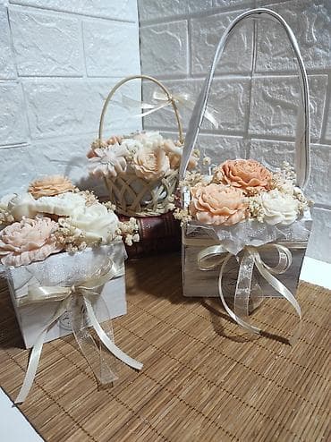 Dekorativni aranžmani od sveća u obliku cveća - Ručno rađene sveće na lalafo.rs — 4 Dekorativni aranžmani od sveća u obliku cveća - Ručno rađene sveće — 4