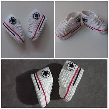 Heklane nehodajuće patike za bebe, dečake I devojčice, od pamučnog na lalafo.rs — 4 Heklane nehodajuće patike za bebe, dečake I devojčice, od pamučnog — 4