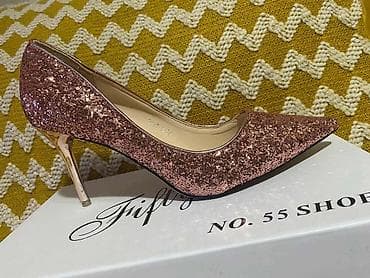 Elegantne ženske salonke sa šljokicama – rose gold nijansa - Model na lalafo.rs Elegantne ženske salonke sa šljokicama – rose gold nijansa - Model