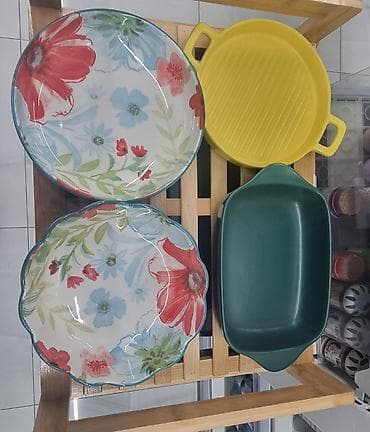 Keramička gril-ploča sa ručkama – žuta - Materijal: visokokvalitetna na lalafo.rs — 3 Keramička gril-ploča sa ručkama – žuta - Materijal: visokokvalitetna — 3