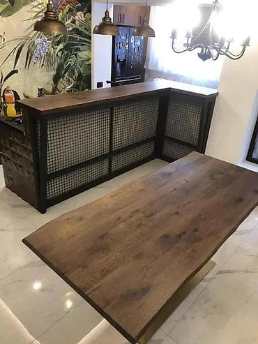 Stolovi od masivnog hrasta i metala – rustik elegancija 🪵 Masivni na lalafo.rs — 10 Stolovi od masivnog hrasta i metala – rustik elegancija 🪵 Masivni — 10