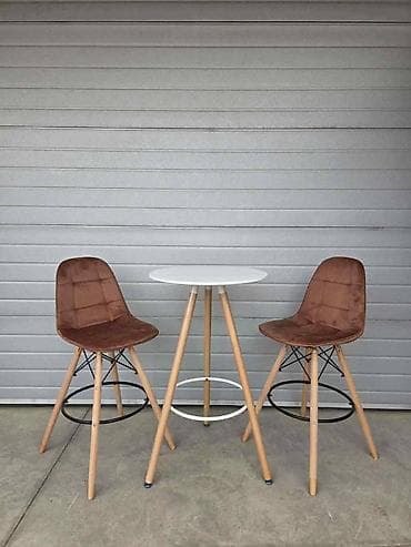 Barski set: visok okrugli sto + 2 barske stolice - Dizajn na lalafo.rs — 1 Barski set: visok okrugli sto + 2 barske stolice - Dizajn — 1