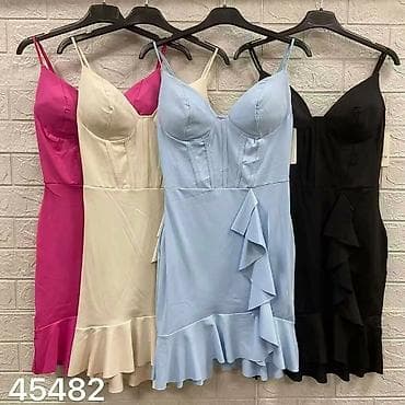 zenske broj: Elegantna ženska haljina sa korset krojem i volanima - Model: 45482 - at lalafo.rs — 2 zenske broj: Elegantna ženska haljina sa korset krojem i volanima - Model: 45482 - — 2