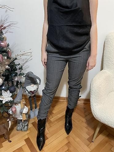 Ženske elegantne pantalone sive boje sa diskretnim prugama. PS…fashion na lalafo.rs — 3 Ženske elegantne pantalone sive boje sa diskretnim prugama. PS…fashion — 3