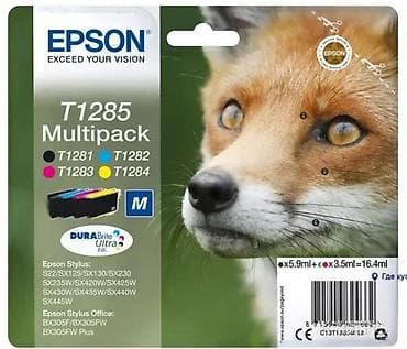 Epson T1285 Multipack – original set mastila (serija “Fox”) Sadržaj na lalafo.rs Epson T1285 Multipack – original set mastila (serija “Fox”) Sadržaj