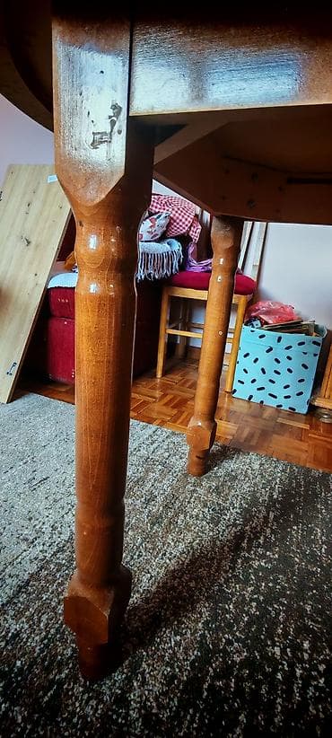 Stilski trpezarijski stolovi: Drveni trpezarijski sto, ovalnog oblika, sa crnom pločom i natur na lalafo.rs — 5 Stilski trpezarijski stolovi: Drveni trpezarijski sto, ovalnog oblika, sa crnom pločom i natur — 5