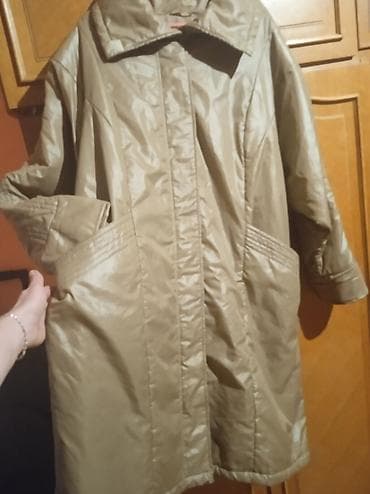 Duga ženska jakna/kaput u bež-kaki nijansi, sjajnog, vodoodbojnog at lalafo.rs — 2 Duga ženska jakna/kaput u bež-kaki nijansi, sjajnog, vodoodbojnog — 2