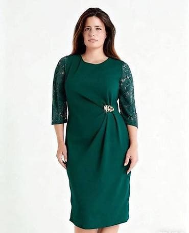 zenske broj: Elegantna ženska haljina do kolena sa 3/4 čipkastim rukavima. Klasičan at lalafo.rs — 2 zenske broj: Elegantna ženska haljina do kolena sa 3/4 čipkastim rukavima. Klasičan — 2