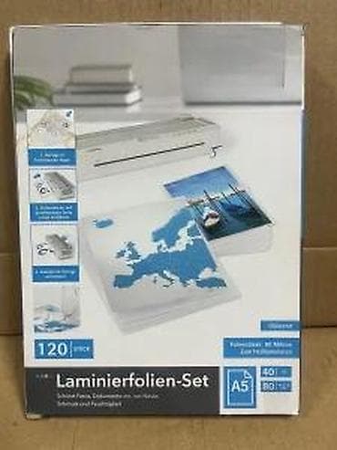 kom sa etiketom: Set laminacionih folija – A5 i 10×15 cm, 80 mikrona, sjajne - at lalafo.rs — 8 kom sa etiketom: Set laminacionih folija – A5 i 10×15 cm, 80 mikrona, sjajne - — 8