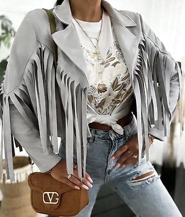 eko koza sa: 🔥Ženska kraća jakna sa resama - Stil: western/boho, kroj do struka - at lalafo.rs — 8 eko koza sa: 🔥Ženska kraća jakna sa resama - Stil: western/boho, kroj do struka - — 8