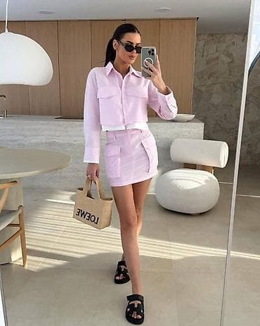 zenske broj: 💫Dvodelni ženski komplet – košulja i mini suknja - Stil: moderan at lalafo.rs — 4 zenske broj: 💫Dvodelni ženski komplet – košulja i mini suknja - Stil: moderan — 4