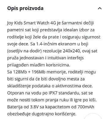MOYE JOY 4G – pametni sat za decu NOVO! saljem nakon uplate ili licno na lalafo.rs — 9 MOYE JOY 4G – pametni sat za decu NOVO! saljem nakon uplate ili licno — 9