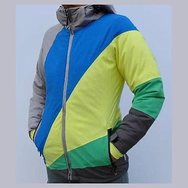 Ženska/zimska jakna sa kapuljačom – višebojna - Dizajn: geometrijski na lalafo.rs Ženska/zimska jakna sa kapuljačom – višebojna - Dizajn: geometrijski