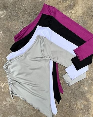 Bluza na jedan rukav sa trakom na nabiranje sa strane na lalafo.rs Bluza na jedan rukav sa trakom na nabiranje sa strane