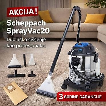 Scheppach SprayVac20 – usisivač sa funkcijom pranja za dubinsko na lalafo.rs — 1 Scheppach SprayVac20 – usisivač sa funkcijom pranja za dubinsko — 1