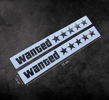 Nalepnice - wanted stikeri za auto - stikeri za auto - 2360 📌 opis na lalafo.rs Nalepnice - wanted stikeri za auto - stikeri za auto - 2360 📌 opis