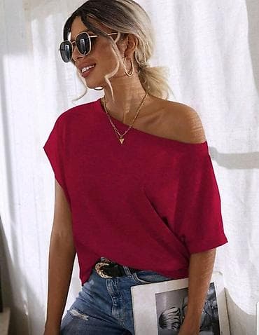 Majica na jedno rame,mis rukavi,sa elastinom na lalafo.rs Majica na jedno rame,mis rukavi,sa elastinom