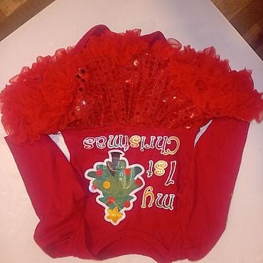 Bebi praznični bodi sa suknjicom – “My 1st Christmas” - Model: crveni na lalafo.rs — 3 Bebi praznični bodi sa suknjicom – “My 1st Christmas” - Model: crveni — 3