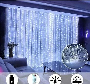 Led lampice zavesa 3x3 metra 2500din Daljinski upravljac Usb uticnica na lalafo.rs — 2 Led lampice zavesa 3x3 metra 2500din Daljinski upravljac Usb uticnica — 2