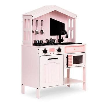 Dečija drvena kuhinja – ružičasta - Realističan set za igru sa na lalafo.rs Dečija drvena kuhinja – ružičasta - Realističan set za igru sa