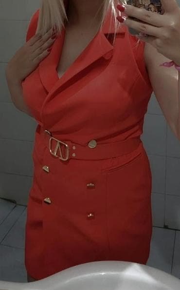 Elegantna ženska haljina/prsluk haljina bez rukava u jarko crvenoj na lalafo.rs — 1 Elegantna ženska haljina/prsluk haljina bez rukava u jarko crvenoj — 1