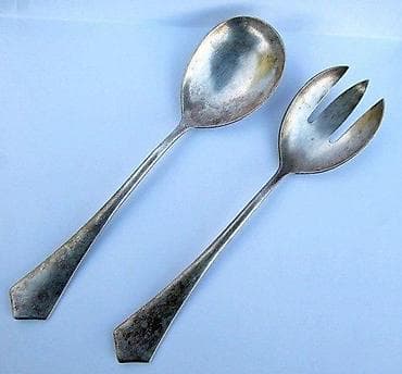 Starinski posrebreni pribor za serviranje sa žigovima 21,5cm. Nemačka na lalafo.rs Starinski posrebreni pribor za serviranje sa žigovima 21,5cm. Nemačka