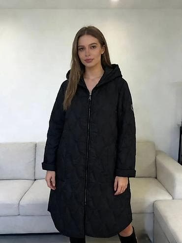 Jackets, Coats, Vests: Ženska prošivena jakna sa kapuljačom - Model: duga, ravnog kroja do at lalafo.rs — 2 Jackets, Coats, Vests: Ženska prošivena jakna sa kapuljačom - Model: duga, ravnog kroja do — 2