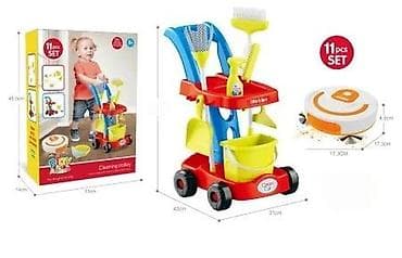 Dečiji set za čišćenje – 11 delova Komplet sadrži: - Kolica za na lalafo.rs Dečiji set za čišćenje – 11 delova Komplet sadrži: - Kolica za