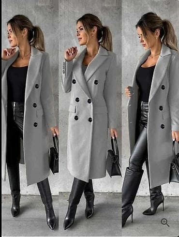 Ženski kaput – duži, elegantan, dvoredno kopčanje - Kroj: klasičan na lalafo.rs — 4 Ženski kaput – duži, elegantan, dvoredno kopčanje - Kroj: klasičan — 4