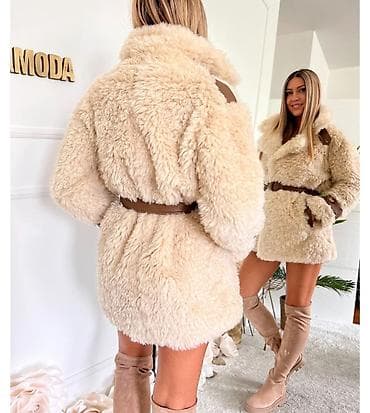 Ženska bunda/kaput od veštačkog krzna u boji krem/ovsena. - Gusto na lalafo.rs — 5 Ženska bunda/kaput od veštačkog krzna u boji krem/ovsena. - Gusto — 5